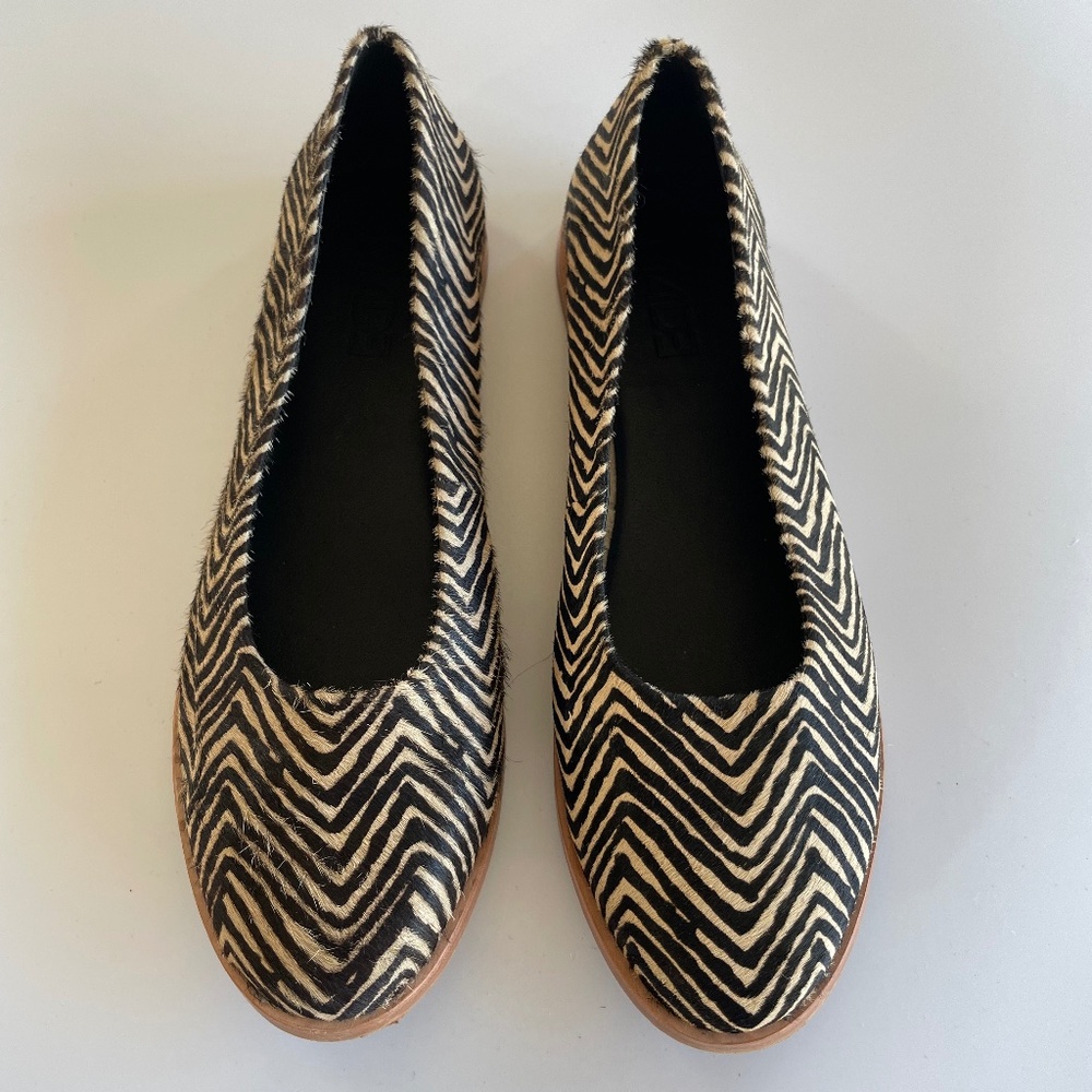M4DE Leather/Calf Hair Flats 6.5